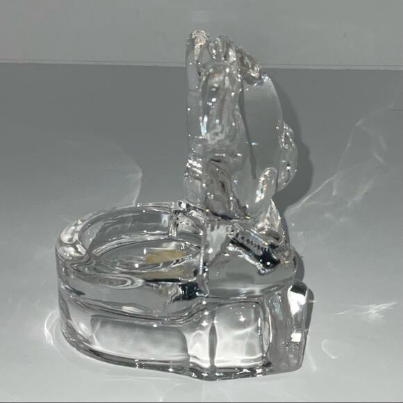 Partylite glass tea light candle holder teddy bear - Picture 2 of 5